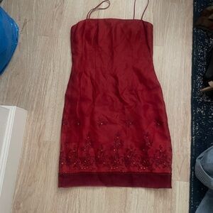 Laundry By Shelli Segal Red Floral Mini Dress